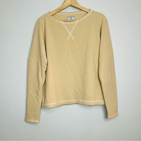 DUDLEY STEPHENS Somerset Sweatshirt in Tan Terry Fleece size medium - Picture 2 of 9